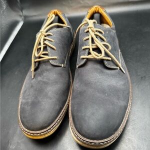 Johnston & Murphy Sheepskin Blue Suede Shoes Size 11.5 Lace Bowling Shoes Dance